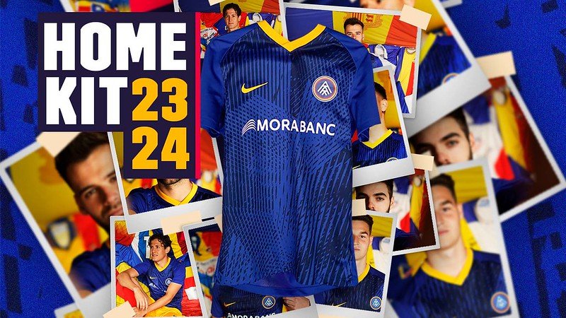 La nova samarreta tricolor per la temporada 23/24. / FC ANDORRA
