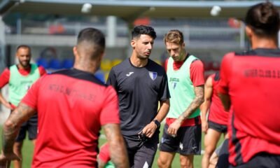 Otger Canals en el darrer entrenament de l'Inter Club Escaldes abans del duel de demà