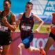Un instant de la cursa de Pol Moya en els 1500 metres del Campionat de Espanya absolut