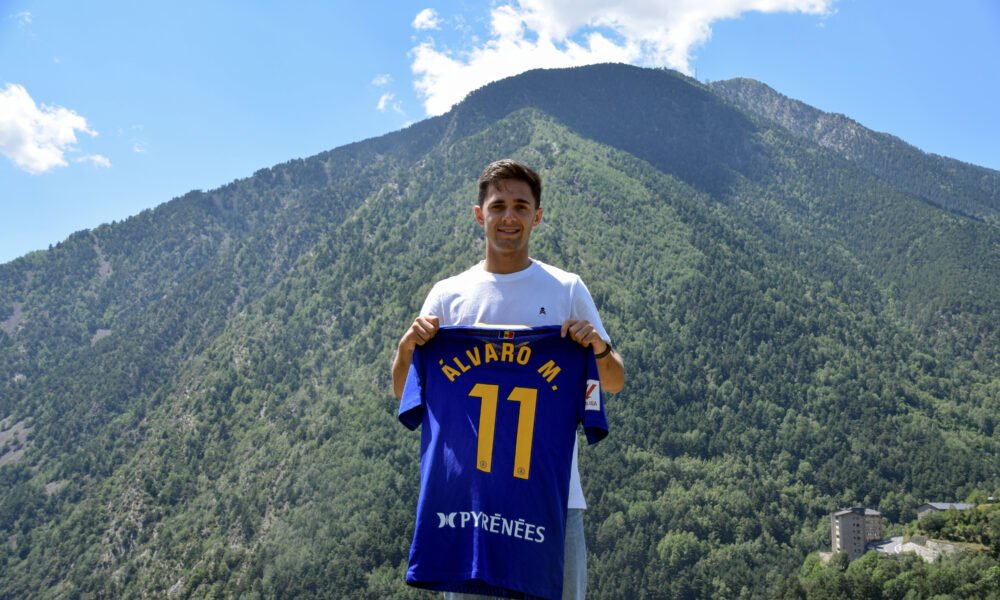 Álvaro Martín avui en el seu acte de presentació / FC ANDORRA