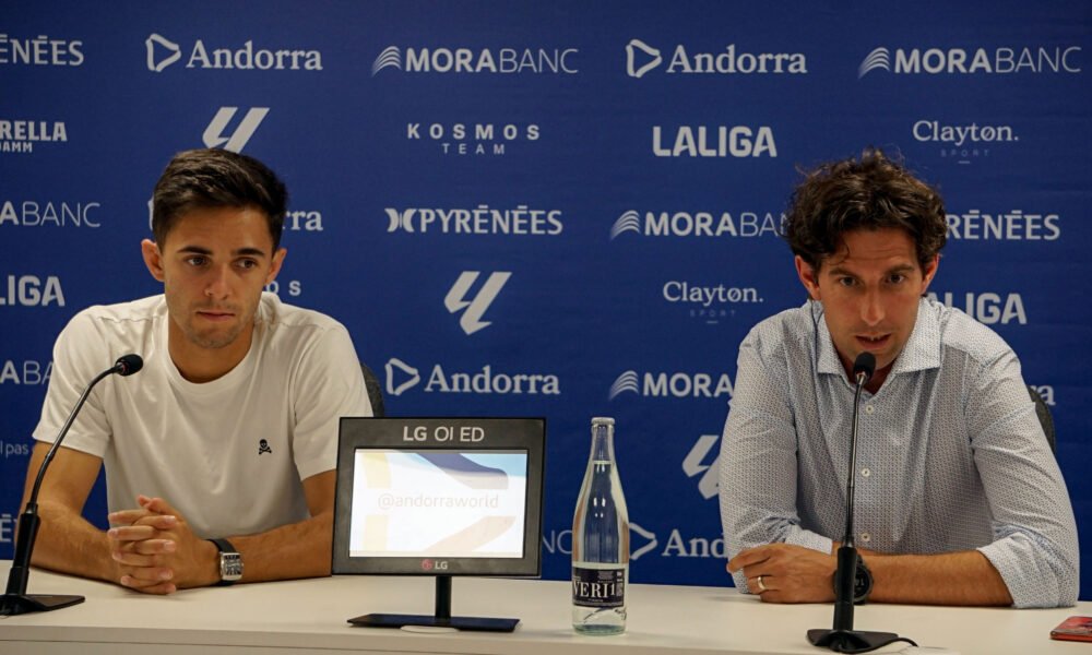 Álvaro Martín i Jaume Nogués ahir en roda de premsa