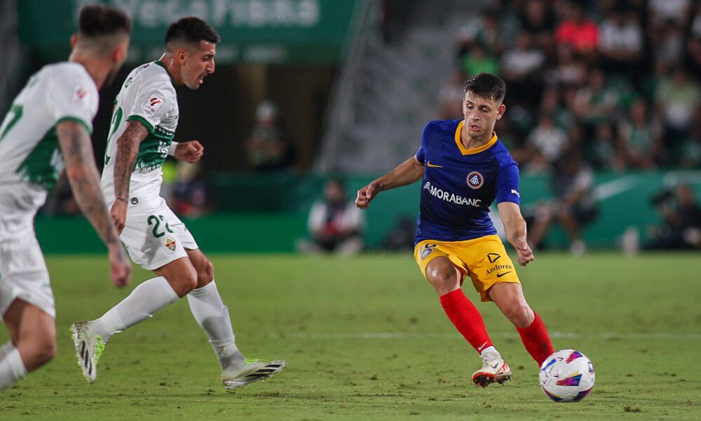 Un instant del partit entre l'Elx i l'FC Andorra / FCA