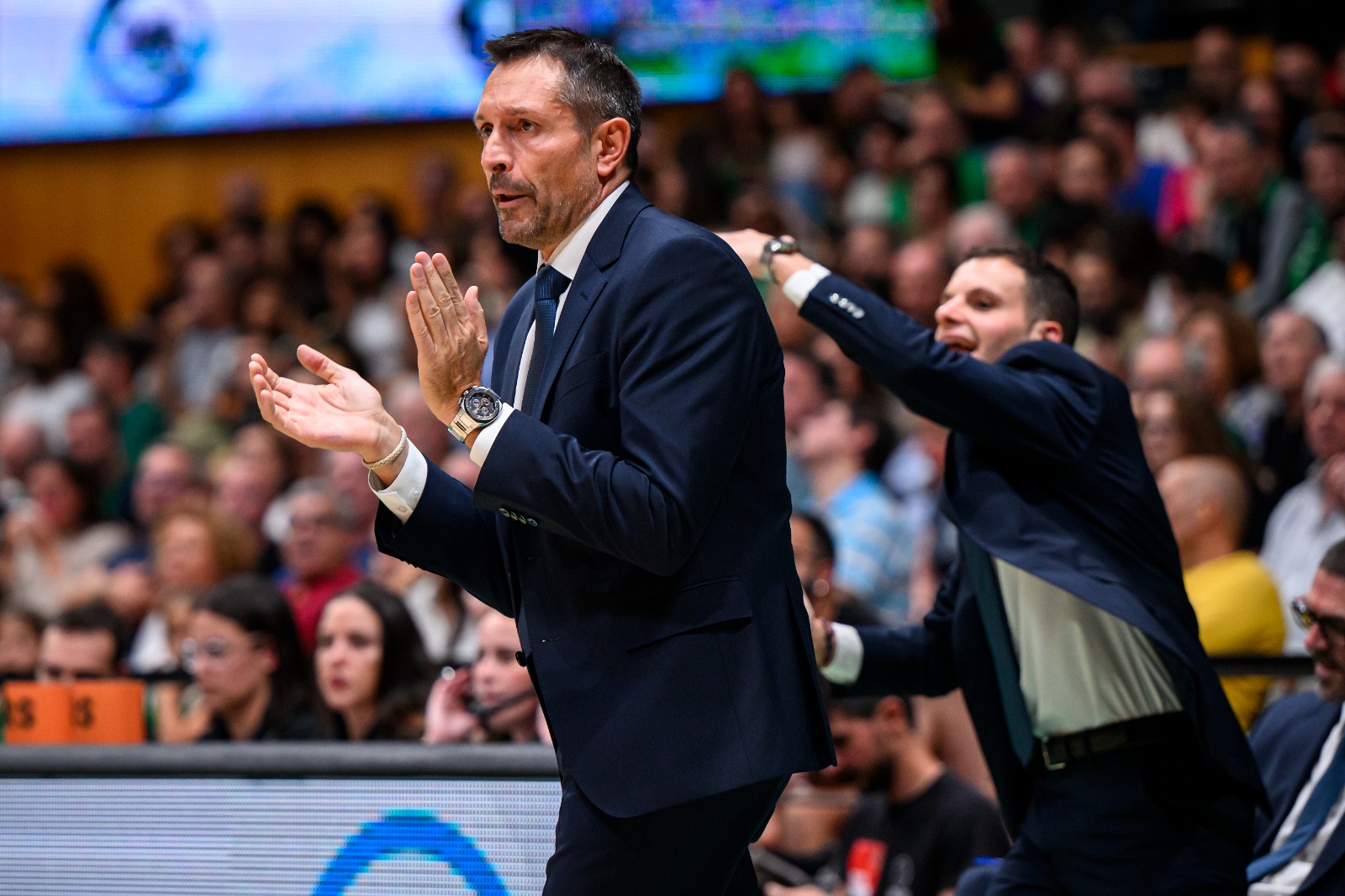 Natxo Lezkano durant el partit a l'Olímpic de Badalona / ACB - David Grau