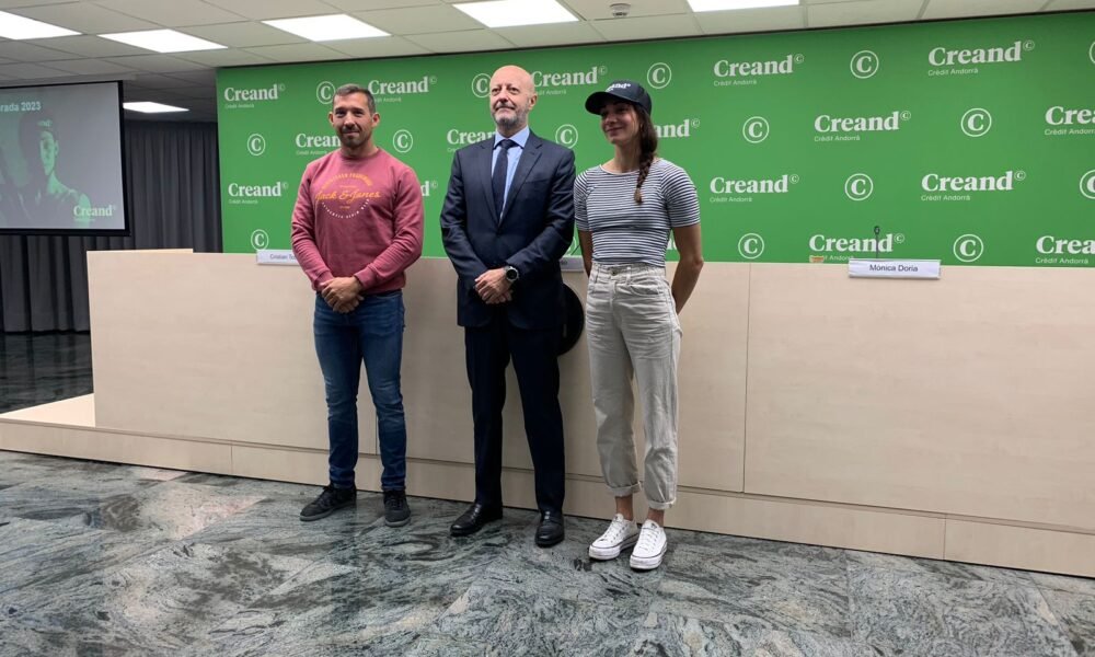 Cristian Tobio, Martí Alfonso i Mònica Doria en l'acte d'aquesta matí