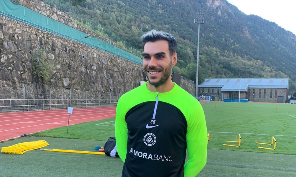 Dani Martín abans de l'entrenament d'avui