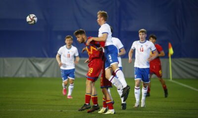 Un instant del partit entre Andorra i Illes de Fèroe / FAF