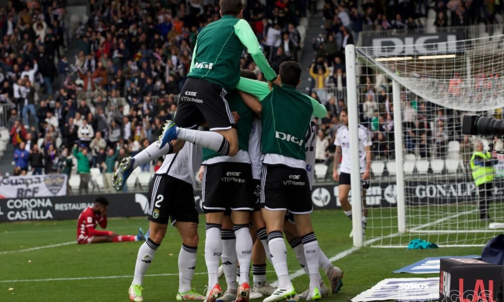 Una celebració del Burgos aquesta temporada al Plantío / BURGOS CF