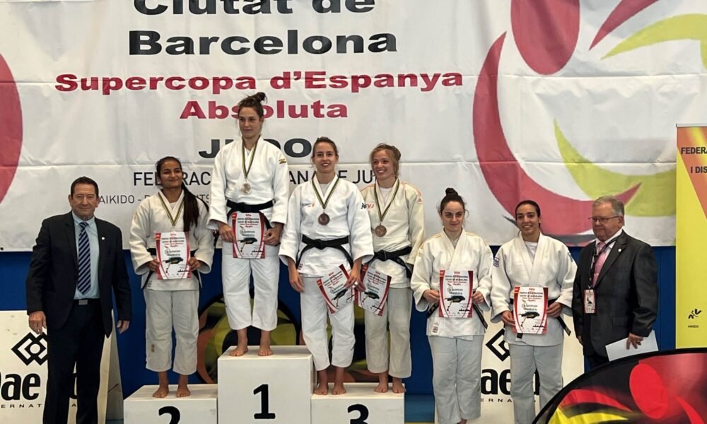 Lia Povedano i Cristina Juárez al podi de Barcelona / FANDJUDO