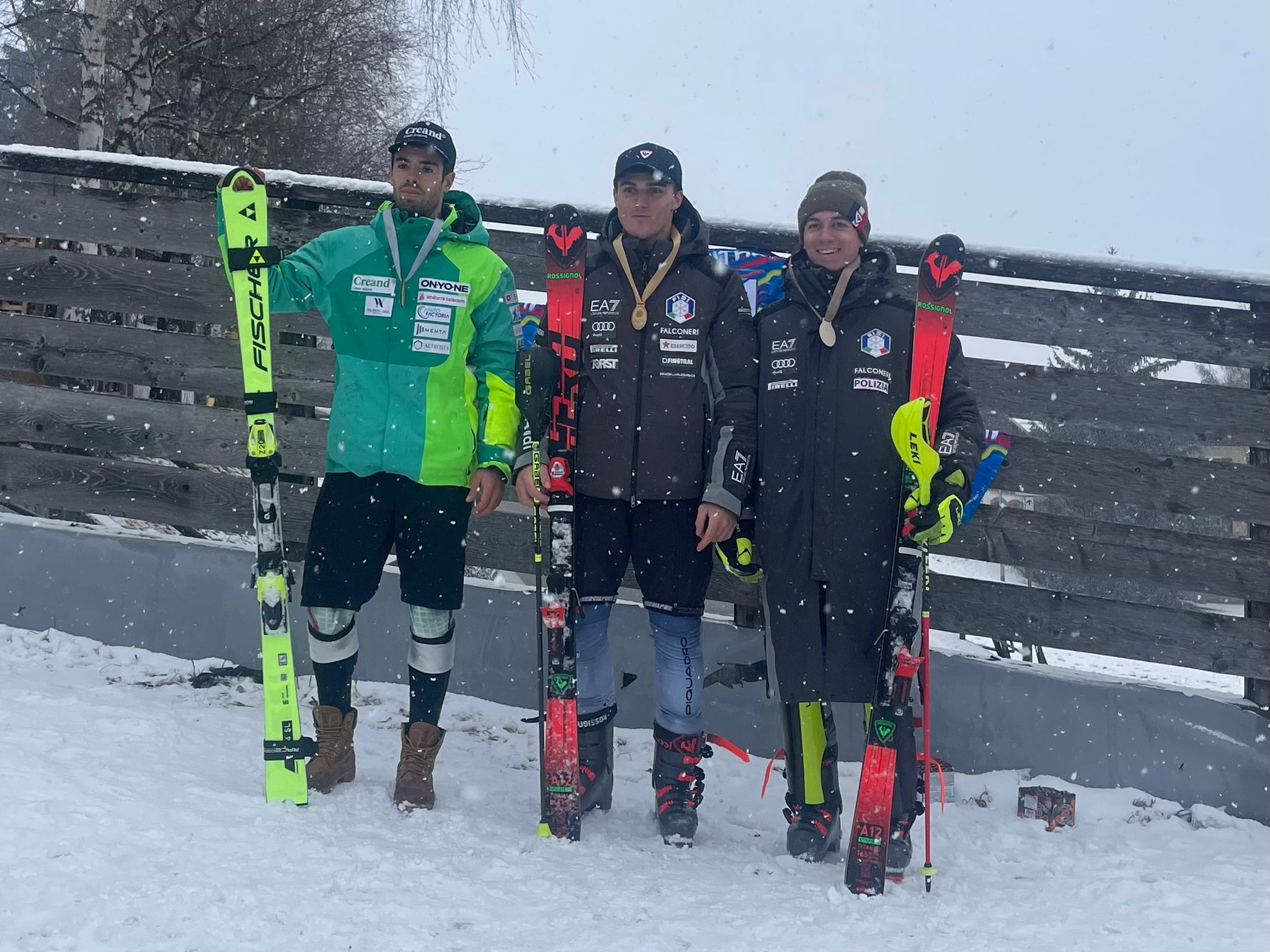 Àxel Esteve al podi a l'SL FIS de Bormio / FAE