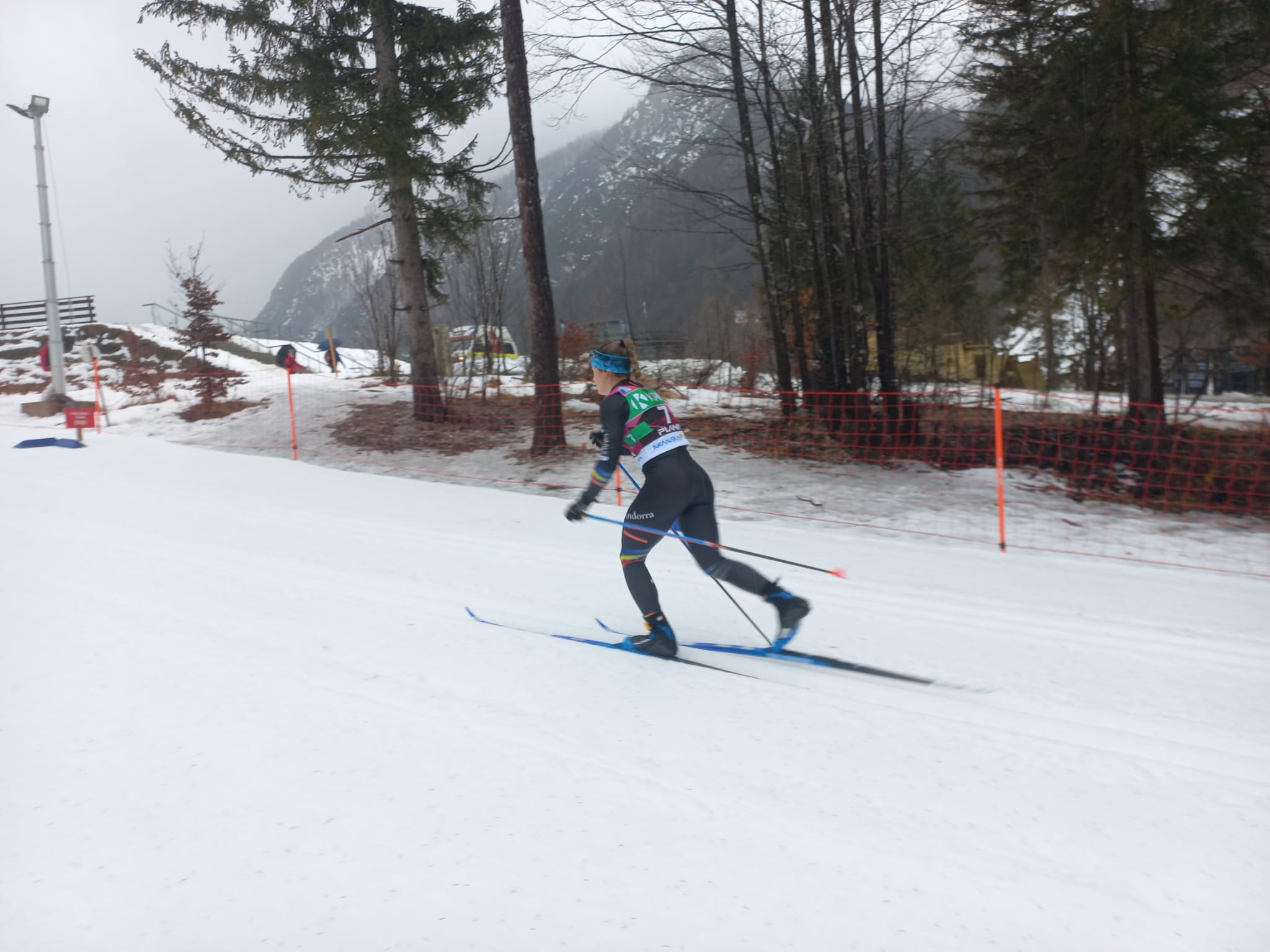 Gina del Rio en un instant de la cursa d'avui a Planica / FAE