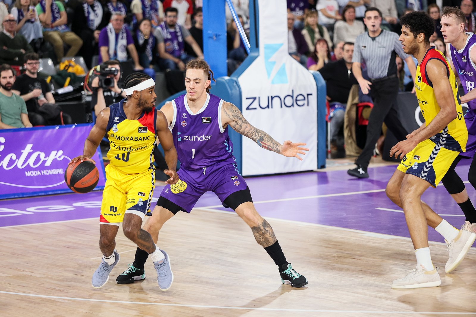 Harding en un moment del duel contra el Palència / ACB