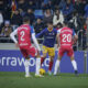 Iker Benito en una acció del partit davant l'RCD Espanyol / FC Andorra