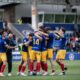 Els jugadors de l'Andorra celebrant el gol de Karrikaburu / FCA
