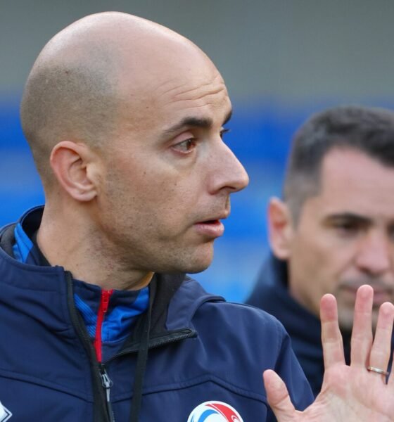 Albert Panadero en un dels entrenaments previs al partit / FAF