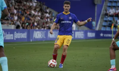 Àlvaro Peña en el partit davant el Barça B / FCA